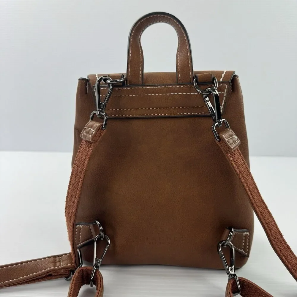 Islander Jura Mini Backpack Harris Tweed Tartan Vegan Leather Scotland NWOT